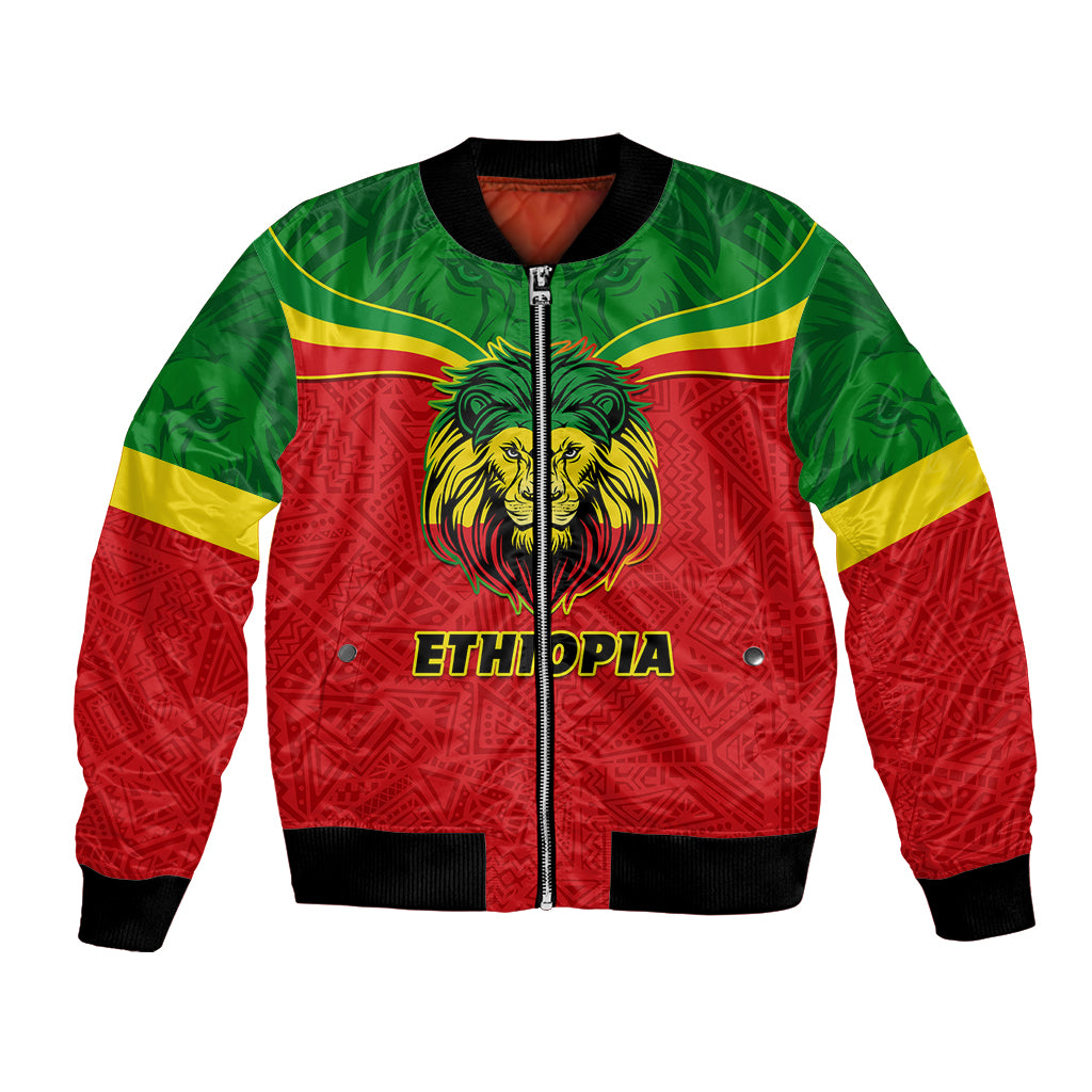 Personalised Ethiopia Bomber Jacket Lion Of Judah Flag Style Special Version - Wonder Print Shop