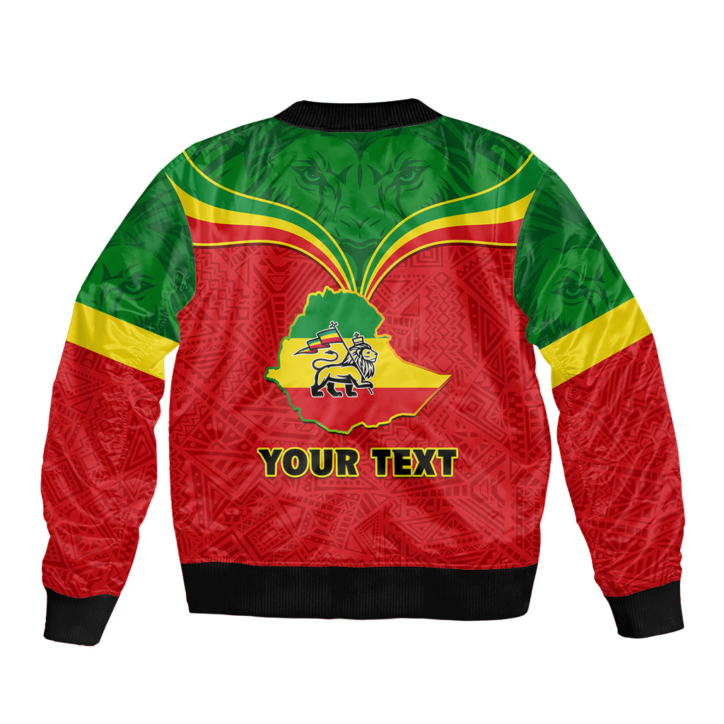 Personalised Ethiopia Bomber Jacket Lion Of Judah Flag Style Special Version - Wonder Print Shop