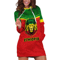 Personalised Ethiopia Hoodie Dress Lion Of Judah Flag Style Special Version - Wonder Print Shop