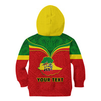 Personalised Ethiopia Kid Hoodie Lion Of Judah Flag Style Special Version - Wonder Print Shop