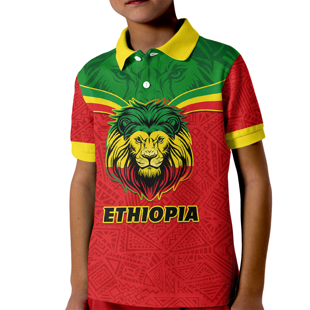 personalised-ethiopia-kid-polo-shirt-lion-of-judah-flag-style-special-version