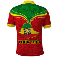 Personalised Ethiopia Polo Shirt Lion Of Judah Flag Style Special Version - Wonder Print Shop