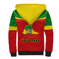 Personalised Ethiopia Sherpa Hoodie Lion Of Judah Flag Style Special Version - Wonder Print Shop