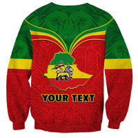 Personalised Ethiopia Sweatshirt Lion Of Judah Flag Style Special Version - Wonder Print Shop