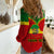 Personalised Ethiopia Women Casual Shirt Lion Of Judah Flag Style Special Version - Wonder Print Shop