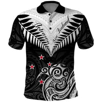 New Zealand Polo Shirt Aotearoa Maori Kiwi Black Fern - Wonder Print Shop