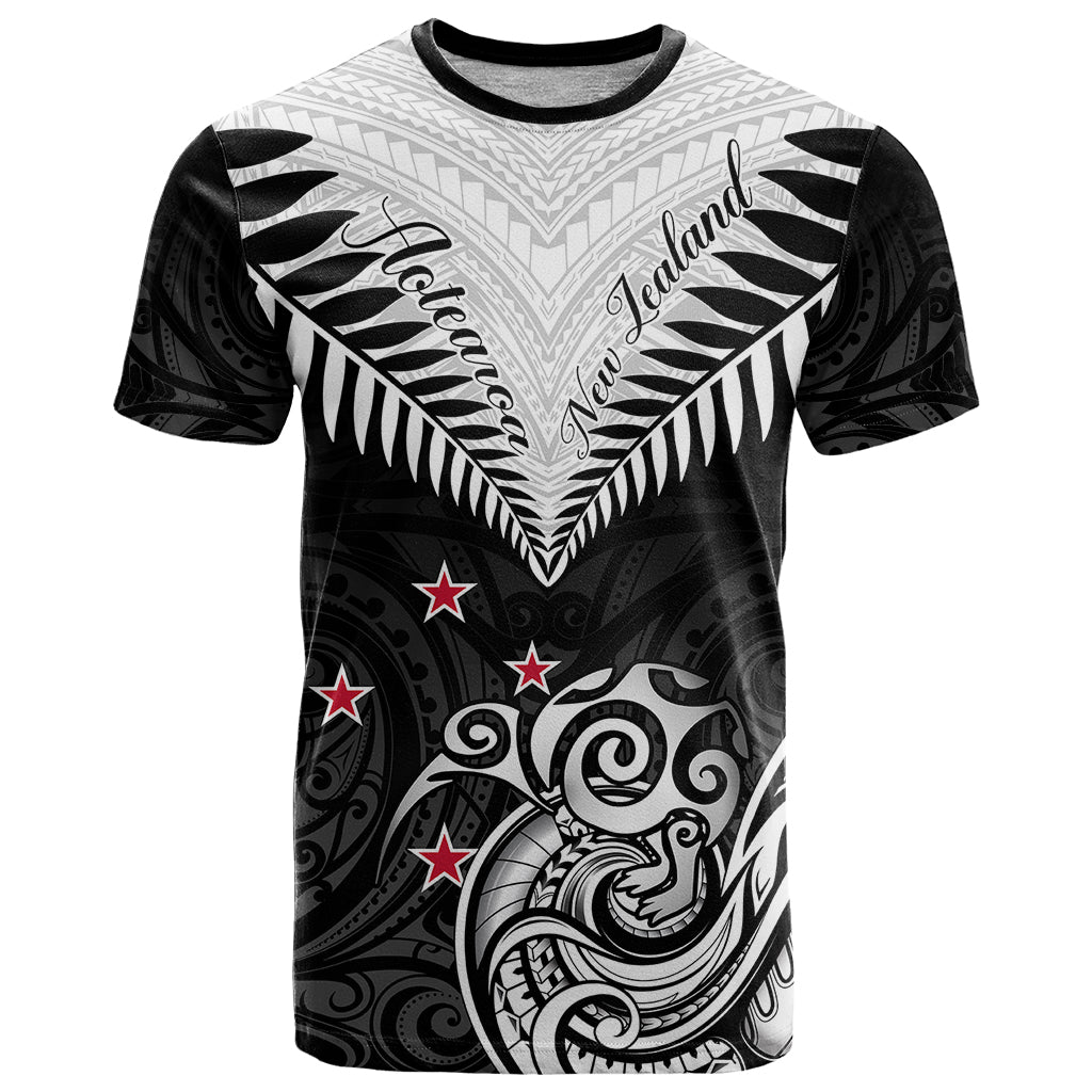 New Zealand T Shirt Aotearoa Maori Kiwi Black Fern - Wonder Print Shop