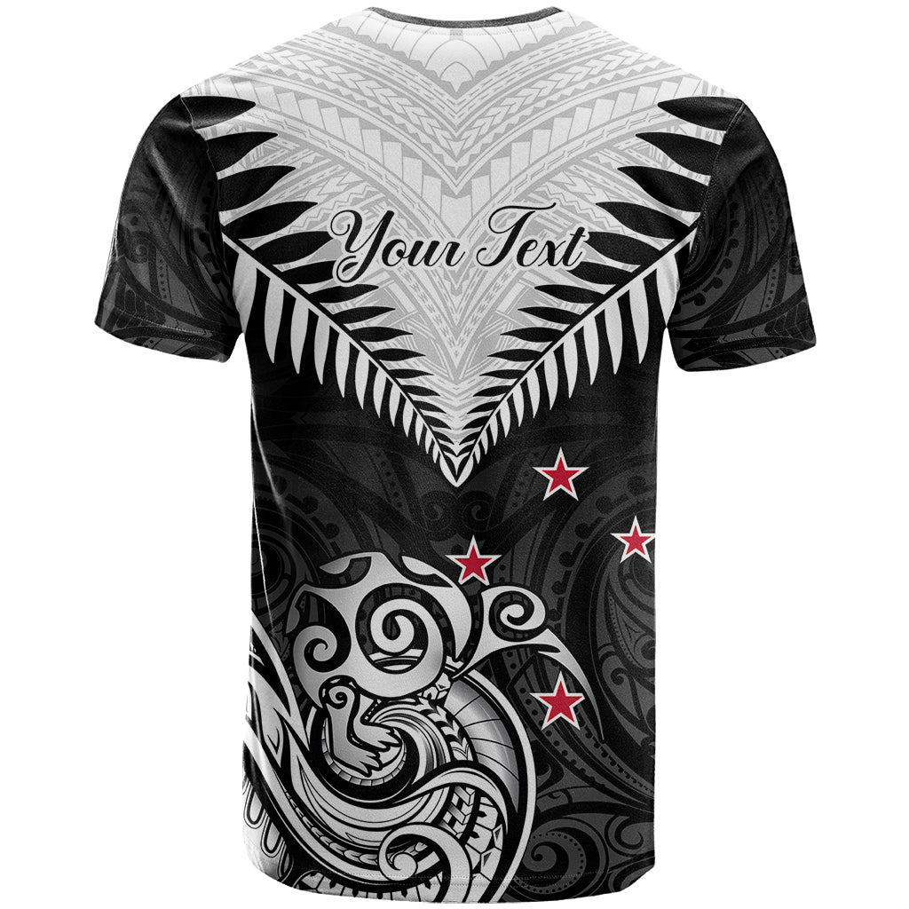 Personalised New Zealand T Shirt Aotearoa Maori Kiwi Black Fern - Wonder Print Shop