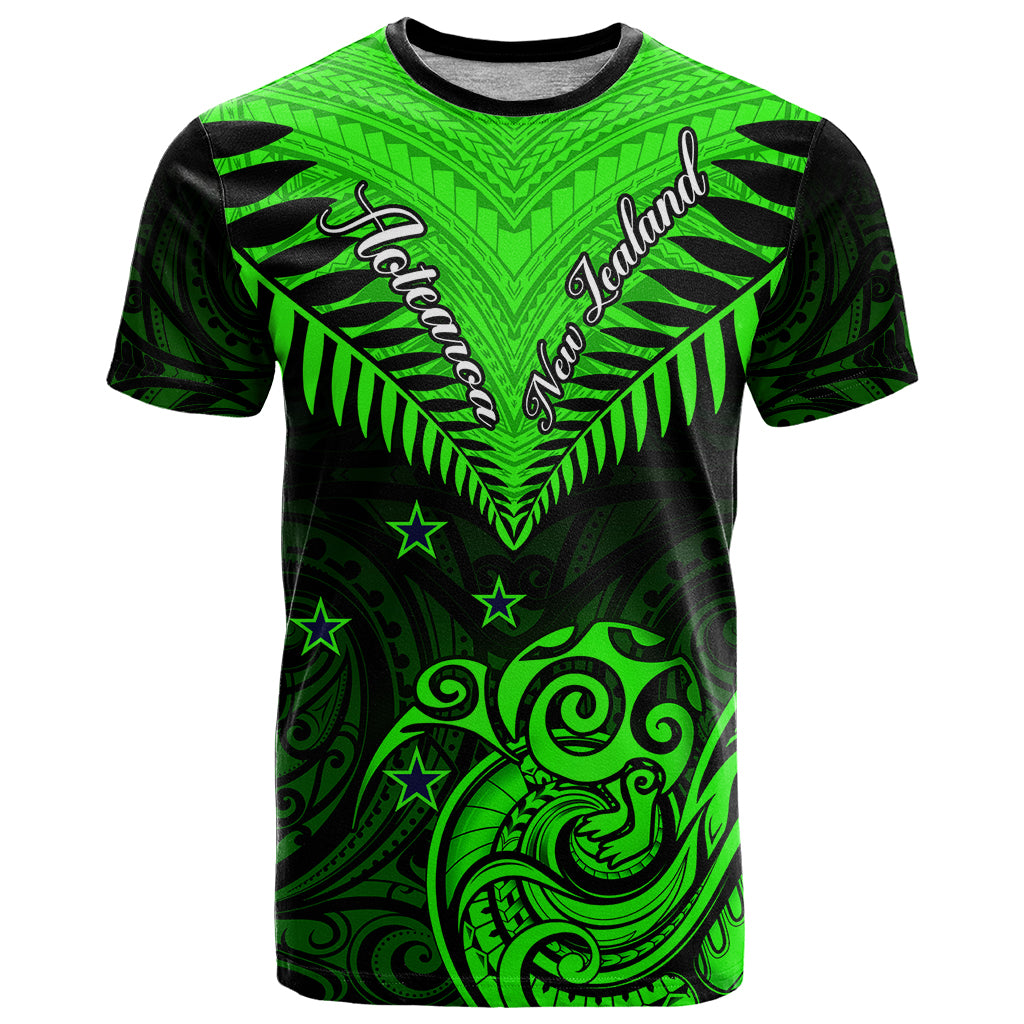 Personalised New Zealand T Shirt Aotearoa Maori Kiwi Green Fern - Wonder Print Shop