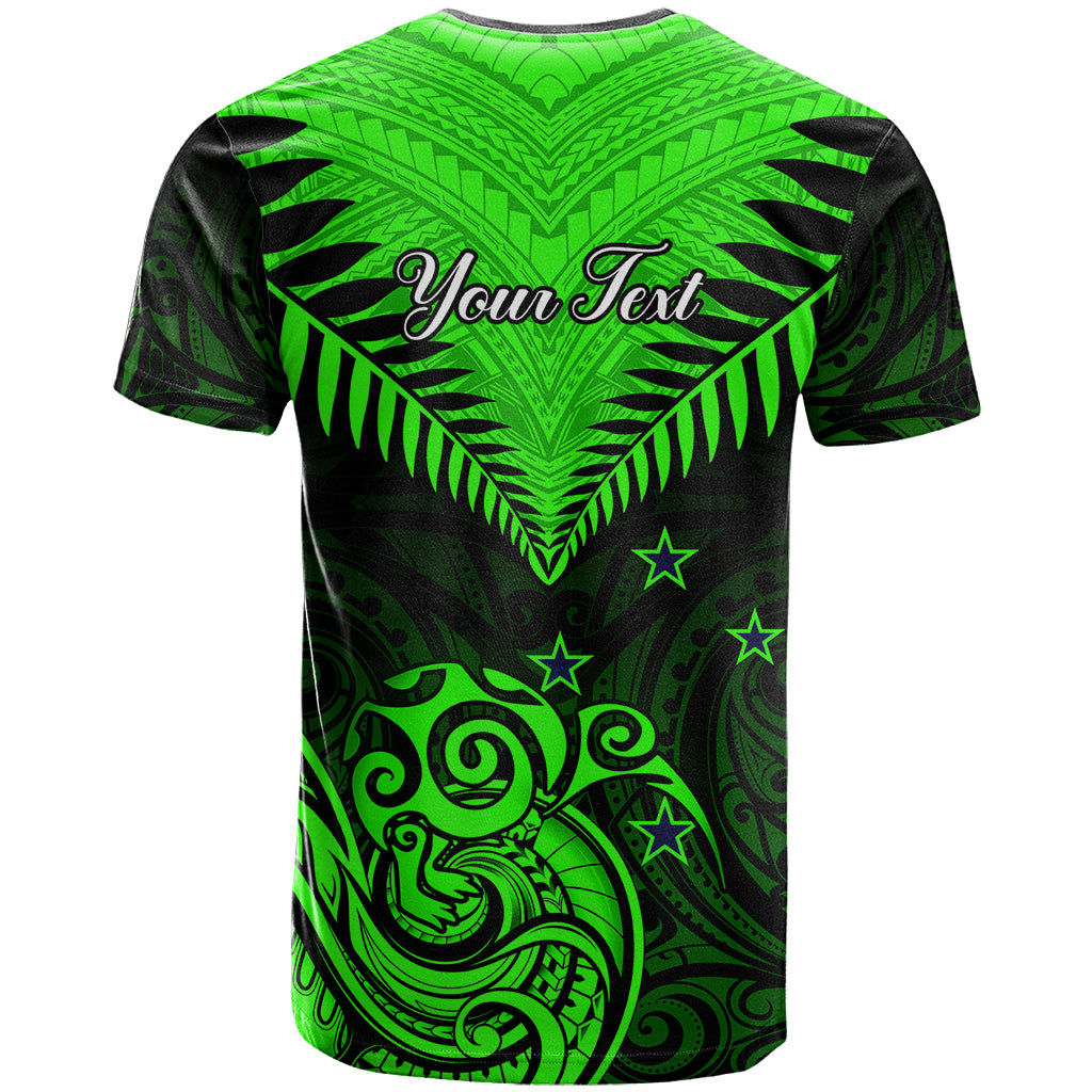 Personalised New Zealand T Shirt Aotearoa Maori Kiwi Green Fern - Wonder Print Shop