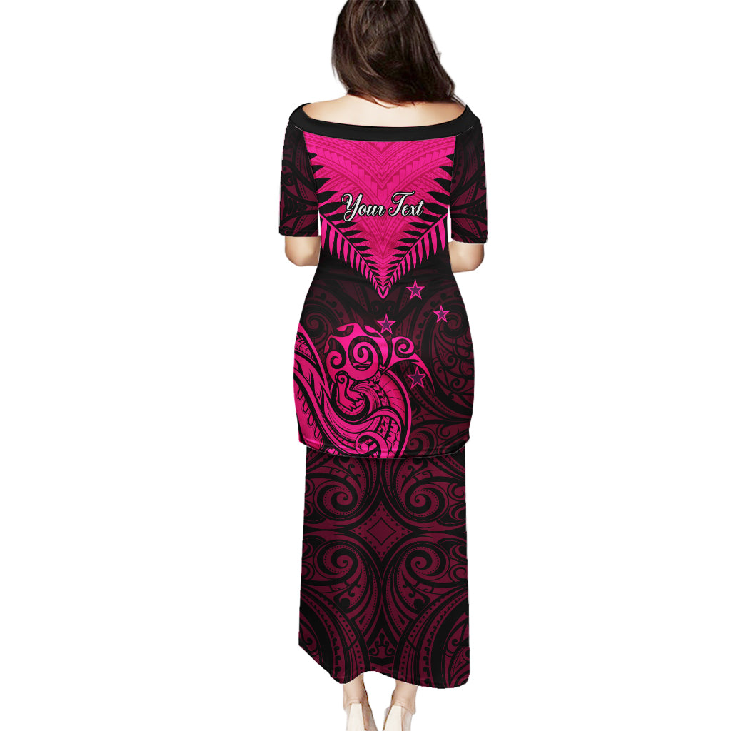 Personalised Aotearoa Puletasi Maori Kiwi Pink Fern - Wonder Print Shop