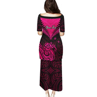 Personalised Aotearoa Puletasi Maori Kiwi Pink Fern - Wonder Print Shop