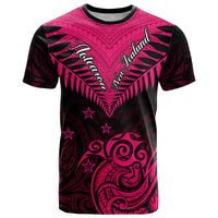 Personalised Aotearoa T Shirt Maori Kiwi Pink Fern - Wonder Print Shop