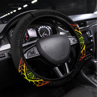Hawaii Turtle Steering Wheel Cover Aloha Kakau Reggae Polynesian Pattern - Wonder Print Shop