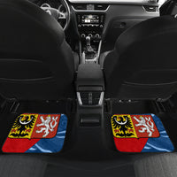 Czech Republic Independence Day Car Mats Czechia Coat Of Arms Embroidery Motif - Wonder Print Shop
