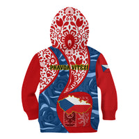 Czech Republic Independence Day Kid Hoodie Czechia Coat Of Arms Embroidery Motif - Wonder Print Shop