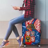 Czech Republic Independence Day Luggage Cover Czechia Coat Of Arms Embroidery Motif - Wonder Print Shop