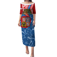 Czech Republic Independence Day Puletasi Czechia Coat Of Arms Embroidery Motif - Wonder Print Shop