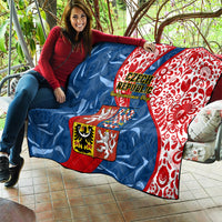 Czech Republic Independence Day Quilt Czechia Coat Of Arms Embroidery Motif - Wonder Print Shop