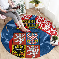 czech-republic-independence-day-round-carpet-czechia-coat-of-arms-embroidery-motif