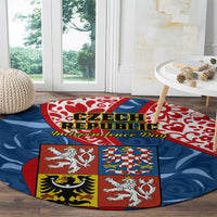 czech-republic-independence-day-round-carpet-czechia-coat-of-arms-embroidery-motif