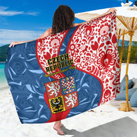 Czech Republic Independence Day Sarong Czechia Coat Of Arms Embroidery Motif - Wonder Print Shop