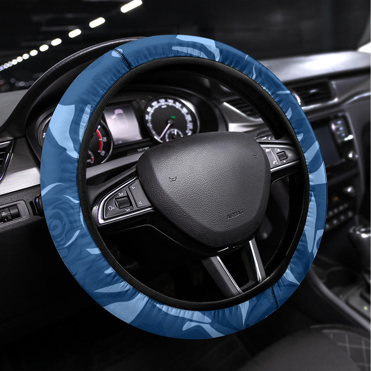 Czech Republic Independence Day Steering Wheel Cover Czechia Coat Of Arms Embroidery Motif - Wonder Print Shop