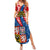 Czech Republic Independence Day Summer Maxi Dress Czechia Coat Of Arms Embroidery Motif - Wonder Print Shop