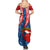 Czech Republic Independence Day Summer Maxi Dress Czechia Coat Of Arms Embroidery Motif - Wonder Print Shop
