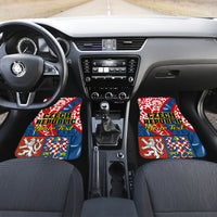 Personalised Czech Republic Independence Day Car Mats Czechia Coat Of Arms Embroidery Motif - Wonder Print Shop