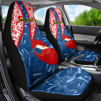 Personalised Czech Republic Independence Day Car Seat Cover Czechia Coat Of Arms Embroidery Motif - Wonder Print Shop