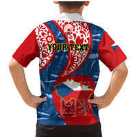 Personalised Czech Republic Independence Day Family Matching Mermaid Dress and Hawaiian Shirt Czechia Coat Of Arms Embroidery Motif - Wonder Print Shop