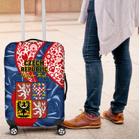 Personalised Czech Republic Independence Day Luggage Cover Czechia Coat Of Arms Embroidery Motif - Wonder Print Shop