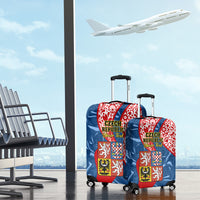 Personalised Czech Republic Independence Day Luggage Cover Czechia Coat Of Arms Embroidery Motif - Wonder Print Shop