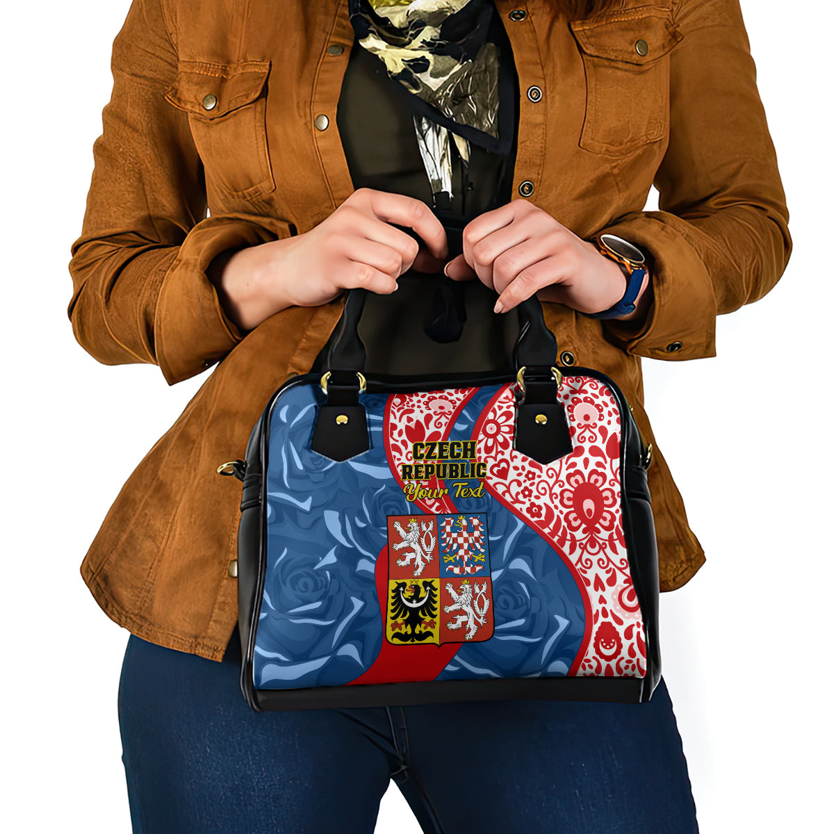 personalised-czech-republic-independence-day-shoulder-handbag-czechia-coat-of-arms-embroidery-motif