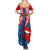 Personalised Czech Republic Independence Day Summer Maxi Dress Czechia Coat Of Arms Embroidery Motif - Wonder Print Shop
