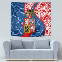 Personalised Czech Republic Independence Day Tapestry Czechia Coat Of Arms Embroidery Motif - Wonder Print Shop