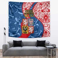Personalised Czech Republic Independence Day Tapestry Czechia Coat Of Arms Embroidery Motif - Wonder Print Shop