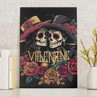Sugar Skull Couple Valentine Canvas Wall Art Roses Romantic Love