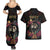 Personalised Sugar Skull Couple Valentine Couples Matching Summer Maxi Dress and Hawaiian Shirt Roses Romantic Love