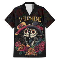Personalised Sugar Skull Couple Valentine Family Matching Mermaid Dress and Hawaiian Shirt Roses Romantic Love