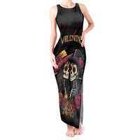 Personalised Sugar Skull Couple Valentine Tank Maxi Dress Roses Romantic Love