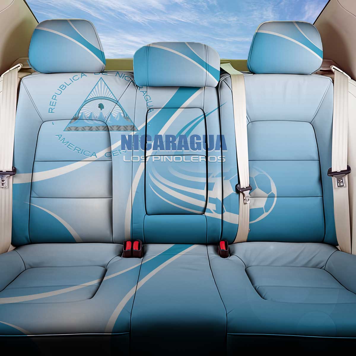 Nicaragua Football Back Car Seat Cover Vamos Los Pinoleros