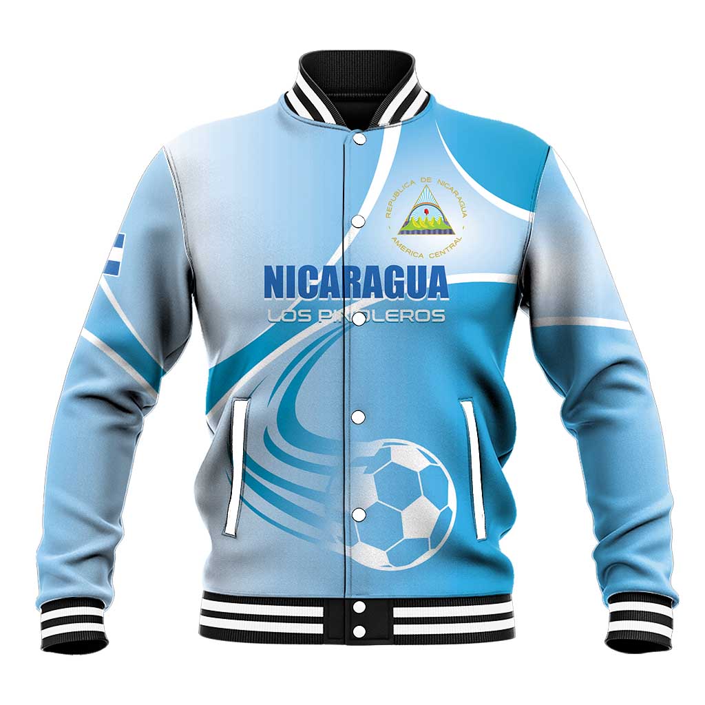 Custom Nicaragua Football Baseball Jacket Vamos Los Pinoleros