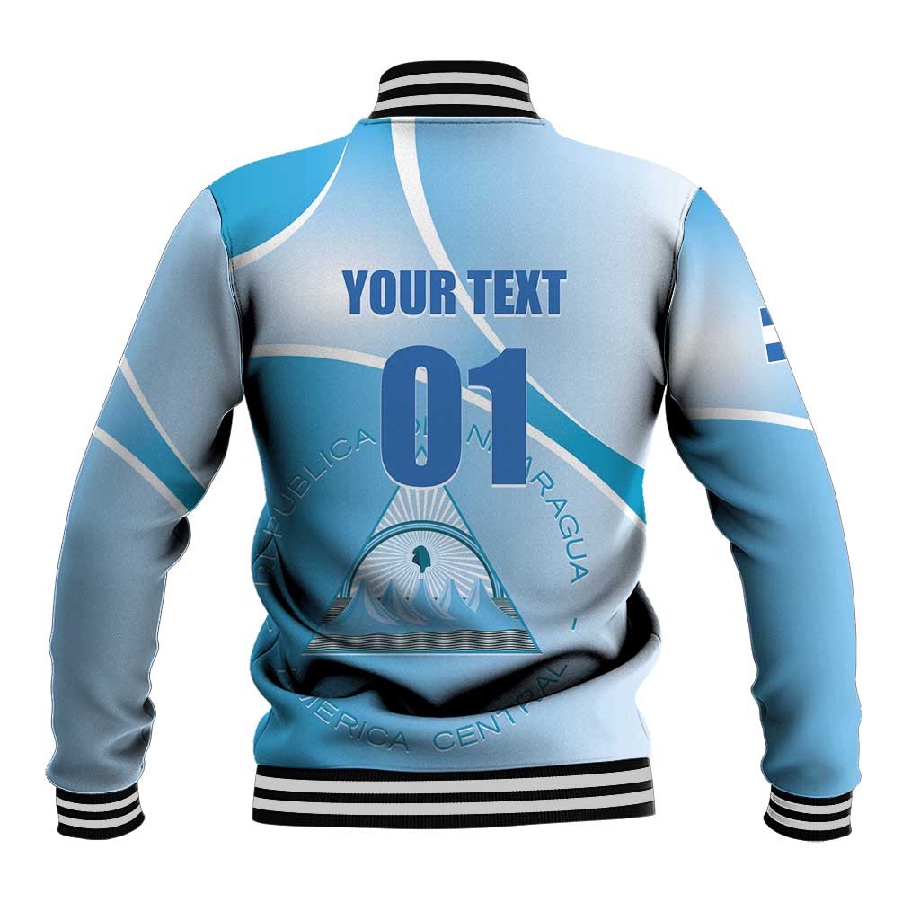 Custom Nicaragua Football Baseball Jacket Vamos Los Pinoleros