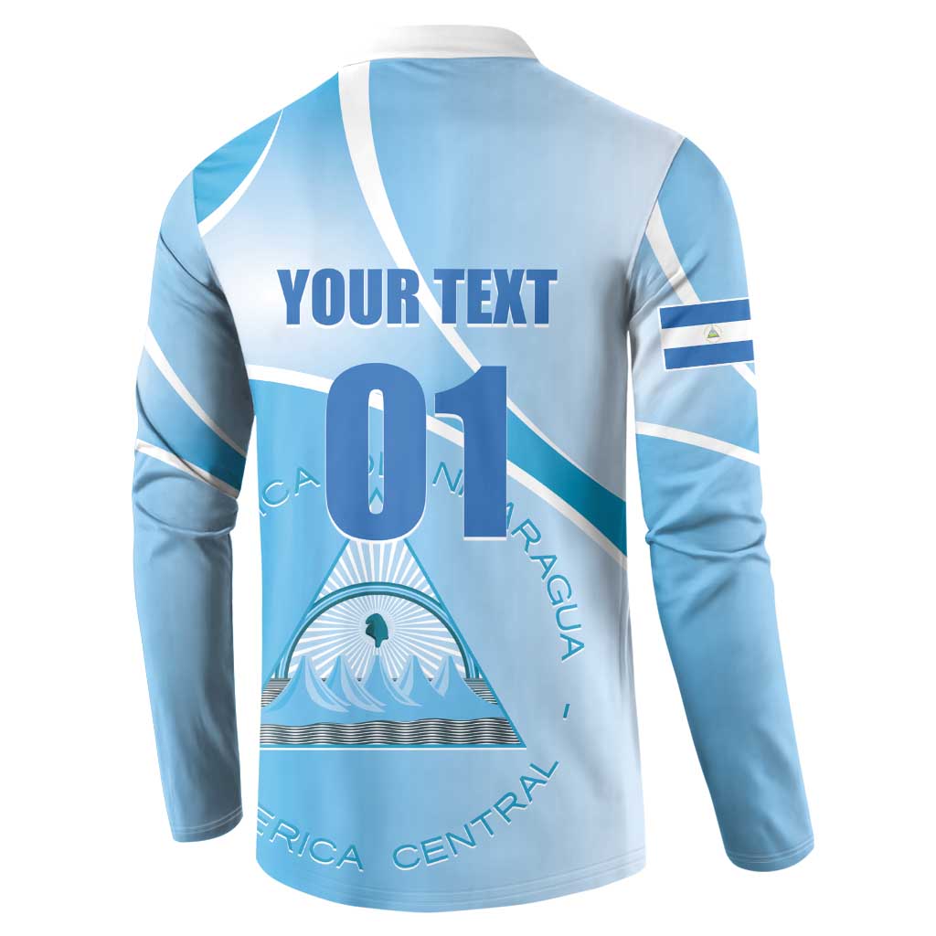 Custom Nicaragua Football Button Sweatshirt Vamos Los Pinoleros