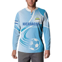 Custom Nicaragua Football Button Sweatshirt Vamos Los Pinoleros
