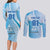 Custom Nicaragua Football Couples Matching Long Sleeve Bodycon Dress and Long Sleeve Button Shirt Vamos Los Pinoleros