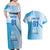 Custom Nicaragua Football Couples Matching Off Shoulder Maxi Dress and Hawaiian Shirt Vamos Los Pinoleros