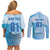 Custom Nicaragua Football Couples Matching Off Shoulder Short Dress and Long Sleeve Button Shirt Vamos Los Pinoleros